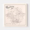 Vintage Map of Guadalupe County, Texas 1880