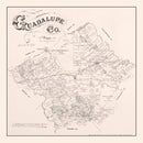 Vintage Map of Guadalupe County, Texas 1880