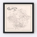 Vintage Map of Guadalupe County, Texas 1880