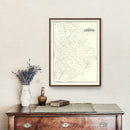 Vintage Map of Brown County, Texas 1888