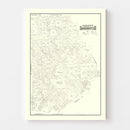 Vintage Map of Brown County, Texas 1888