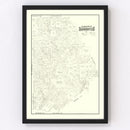 Vintage Map of Brown County, Texas 1888