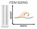 Unfinished Wood Wave Shape - Ocean - Beach - Nursery - Craft - up to 46" DIY