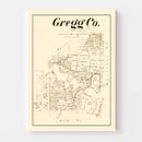 Vintage Map of Gregg County, Texas 1887