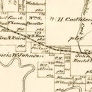 Vintage Map of Gregg County, Texas 1887