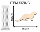 Unfinished Wood Otter Shape - Animal - Craft - up to 46" DIY
