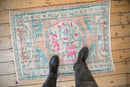 2.5x3.5 Vintage Distressed Oushak Rug