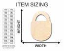Unfinished Wood Padlock Shape - Craft - up to 46" DIY