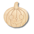 Unfinished Wood Etched Cute Jack o' Lantern Shape | Paint By Line Crafts | up to 30" DIY