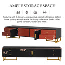 U-Can TV Stand for 65+ Inch TV, Entertainment Center TV Media Console Table, Modern TV Stand with Storage, TV Console Cabinet Furniture for Living Room(OLD SKU: WF530740AAB)