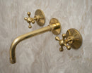 Unlacquered Brass Wall Mounted Bath Faucet