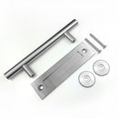 Black Carbon Steel & Brushed Nickel Stainless steel Door Handle