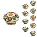 Contemporary Squares 1-17/20 in. White Cabinet Knob (Pack of 10)