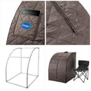 Personal Steam Sauna for Weight Loss, Detox & Relaxation at Home, Chair Included - Black Coffee