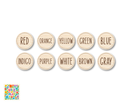 Unfinished Wood Color Token Pack | Wild at Play | 10 pc |  3" | 1/8" Wood | DIY Craft Cutout |