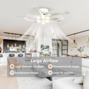 52" Traditional Flush Mount Reversible Ceiling Fan with Lighting and Remote Control