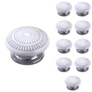 Mascot Hardware Cobble Rosette 1-3/5 in. Yellow, Grey Cabinet Knob (Pack of 10)