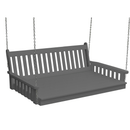 Keystone Amish Co. 4 Foot Franklin Recycled Plastic Swing Bed, Dark Gray
