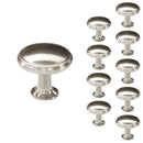 Bifold Decorative 1-1/6 in. Satin Nickel Round Cabinet Knob (10-Pack)