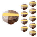 Mascot Hardware Fusion 1-1/2 in. Brass Bar & Marble Effect Cabinet Knob (Pack of 10)