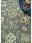 Jewel Custom Made Traditional Oushak Beige Hand Tufted Wool Rug