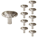 Bifold Swirl 1-1/4 in. Satin Nickel Round Cabinet Knob (10-Pack)