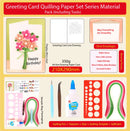 Greeting Card Making Kit. Flowers DIY Quilling Kit F07M3-5-FL5