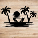 Beach View Metal Wall Art – Coastal Ocean Scenic Wall Decor
