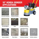 PRE ORDER: 10" Honda Concrete Floor Grinder 10HP GXV390 Motor for Smoothing, Floor Prep, Coatings