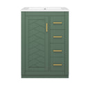 Modern Bathroom Vanity With 1 Door And 3 Drawers