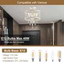 Farmhouse Crystal Ceiling Light Three Light White Fixture