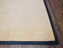 Jute Rug 8x10, Natural Jute Fiber Area Rug, Natural Sisal Area Rug with Black Border, 8x10 Carpet, Solid Jute Rug 8 x 10, Farmhouse Rug