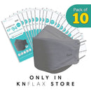 [10PCS] KN Flax KF94 Gray Mask Made in Korea | FDA Regd.