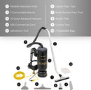 Powerful Lightweight Prolux PLC10 10qt Backpack Vacuum w/ 1 1/2" Tool Kit and 5 YR Warranty
