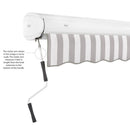 [10X10FT] Awntech Key West Premium Manual Outdoor Retractable Awning [FCM10-SBY] (SAK57132)