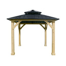 [10X10FT] Alora Premium Outdoor Patio Hardtop Gazebo With Double Steel Roof (SAK01291)