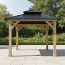 [10X10FT] Alora Premium Outdoor Patio Hardtop Gazebo With Double Steel Roof (SAK01291)