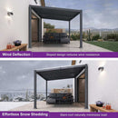 [10X12FT] Alora Modern Louvered Aluminum Pergola With Sloped Roof (SAK41765)