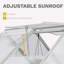 [10X12FT] Large Polycarbonate Walk-In Garden Greenhouse With Vent Window, 4MM (SAK71528)