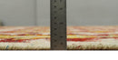 Hand Knotted Beige, Rust and Gold Modern Contemporary Southwestern Tribal Trellis Recycled Silk Area Rug