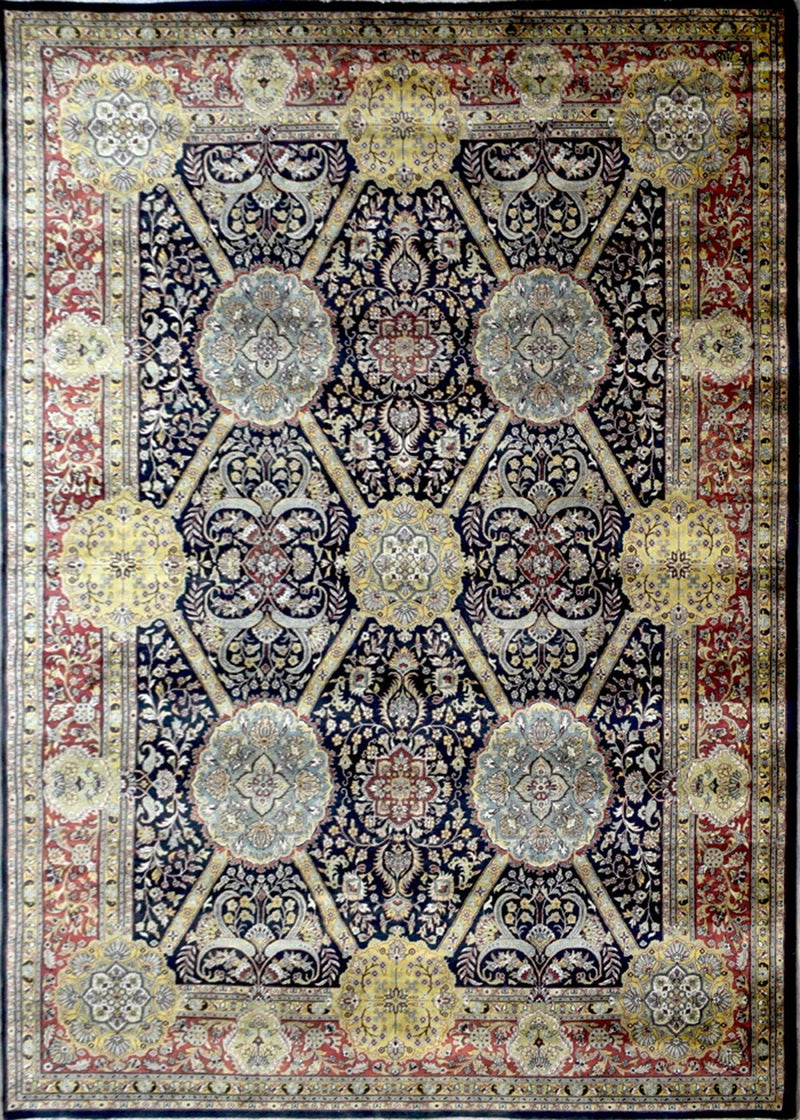 10x14 Rug | Mashad Handmade Handspun Wool  Area Rug