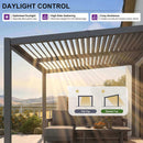 [10X14FT] Alora Modern Louvered Aluminum Pergola With Sloped Roof (SAK44815)