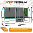 [10X16FT] Large Outdoor Rectangular Trampoline With Netting (SAK83017)