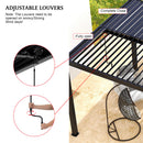 [10X19FT] Alora Modern Durable All-Weather Outdoor Pergola With Aluminum Frame And Steel Louvers (SAK32691)
