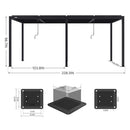 [10X19FT] Alora Premium Full Aluminum Patio Outdoor Louvered Pergola With Adjustable Hardtop Roof (SAK86352)
