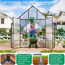 [10X20FT] Extra-Large Heavy-Duty Outdoor Backyard Greenhouse With Adjustable Roof Vents, 4MM (SAK59482)