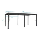 [10X20FT] Alora Modern Outdoor Adjustable Charcoal Louvered Pergola With Screens And Built-In Drainage (SAK64973)
