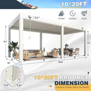 Alora Louvered Aluminum Pergola With Adjustable Roof And Pull-Down Screens (SAK46817)