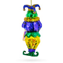 Frog Jester Glass Christmas Ornament