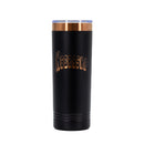 Nebraska Skinny Tumbler with Slider Lid | 22 oz | Black With Rose Gold Engraving | RCK Creations & More